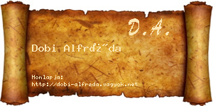 Dobi Alfréda névjegykártya